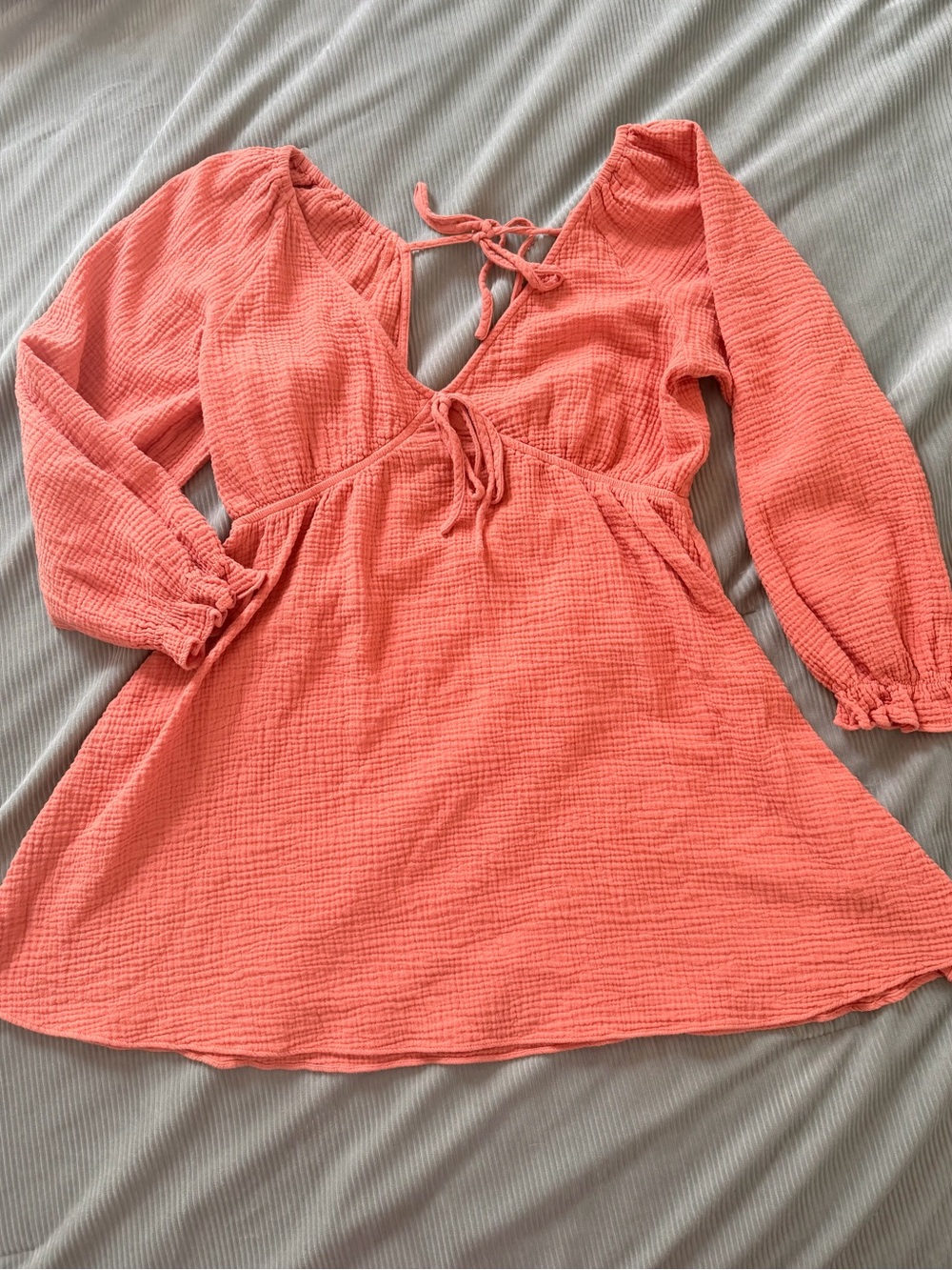 Pink Lily 100% Cotton Coral Ribbed & Textured Fabric Mix